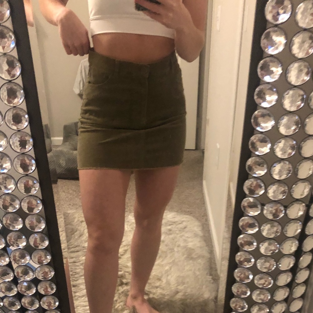 f21 velvet skirt